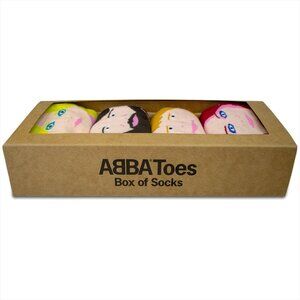 NEW ABBA TOES BOX SET | OFFICIAL ABBA VOYAGE SOCKS | 4 PAIR One Size Unisex